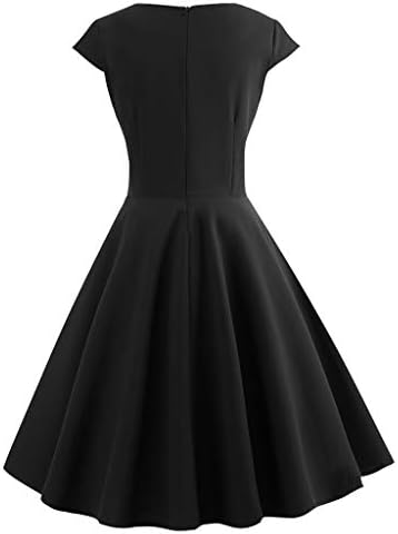 Женствена рокля-люлка с V-образно деколте и мирис на 50-те и 60-те години, Реколта Рокли в стила Рокабили, Обикновена