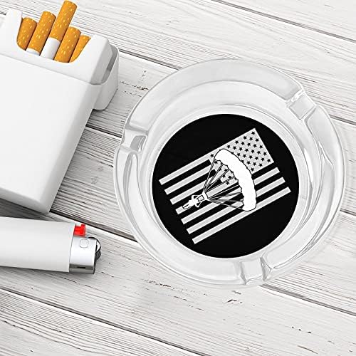 Американски Парашутизъм, Скокове С Парашут Флаг на САЩ Цигари Пушачите Стъклени Пепелници Пепелник За Домашния Офис