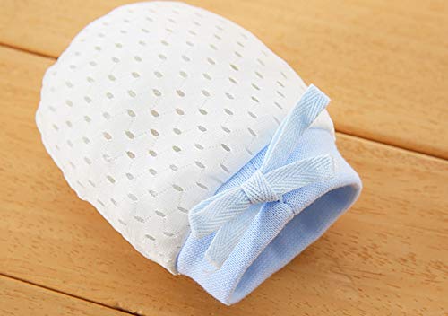 Aijian Опаковка от 6 Детски Етажа ръкавици, Памучни Ръкавици без драскотини за Унисекс (в 3 цвята / от 0 до 6 месеца)
