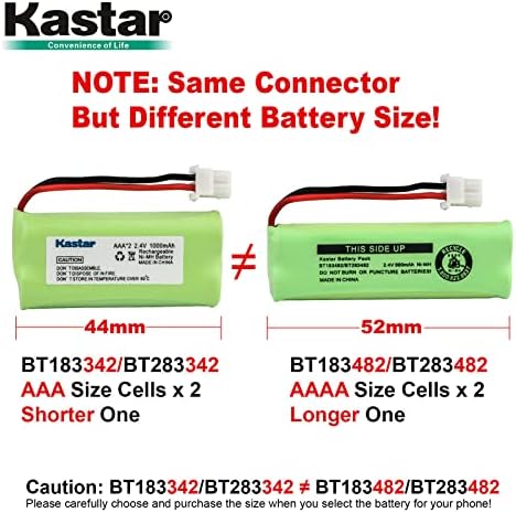 Kastar 6-Pack Смяна на батерията за Vtech LS6315 LS6325 LS6325-2 LS6325-3 LS63253 LS6325-4 LS63254 LS6375 SN6107