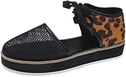 USYFAKGH/ Дамски обувки; Чехли на платформа; Цвят Черен; Модни Дамски Ежедневни обувки; Дишаща Сандали на равна