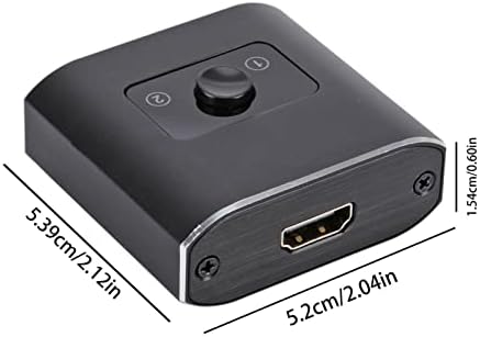 Kumprohu Mini Displayport Дърва - Метален превключвател-сплитер 1 в 2 изхода, ръчно сплитер hub Поддържа монитор, проектор,