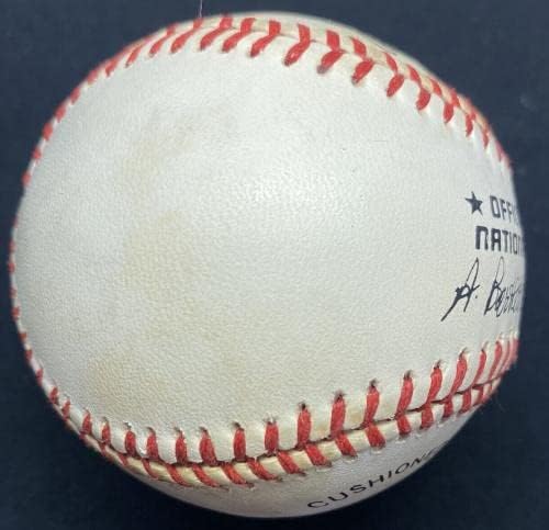 Карл Hubbell КОПИТО 1947 Подписан Бейзболен PSA / Само ДНК-Холограма - Бейзболни топки С автографи