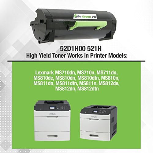 Be Green Ink 52D1H00 521H Подмяна на Lexmark MS810 MS810n MS710 Съвместима тонер касета за Lexmark MS810n MS710 MS711