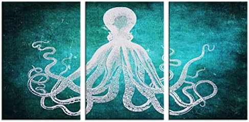 NAN Wind Съвременно Изкуство Декор под формата на октопод произведение Октопод Стенно Изкуство Морски живот Печат