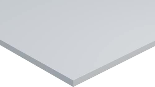 Лист с Пластмасова дъска за табла, Хранително-Полиетилен с висока плътност, Натурален (Бял), 1/2 (0,5) Дебел, 24 W x 48Д