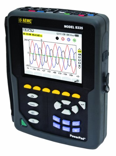 3-фазно анализатор, качество на електрическата енергия AEMC 8335 PowerPad с четири датчици за ток 200A