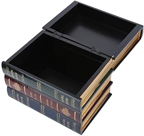 Ръчно рисувани Антични Кутия под формата на Книга GLOGLOW, Кутия под формата на Книга, Офис Украса на библиотеката за