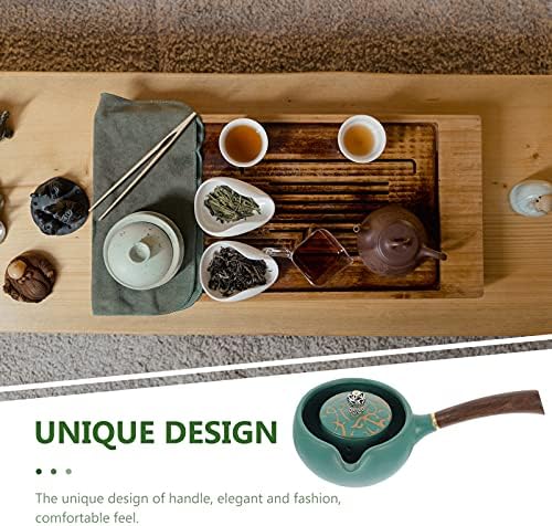 Керамичен Чайник HEMOTON Ретро машина За Чай Кунг-фу машина За Заваряване на Чай в Японски Стил с Дръжка Диспенсер