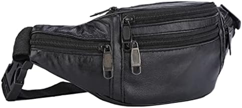 DSFEOIGY Кожена Мъжка поясная чанта на гърдите, Тънка спортна чанта на открито, Мъжки Малка Поясная чанта за джогинг, чанти през рамо, отличителни чанта за колан за пари