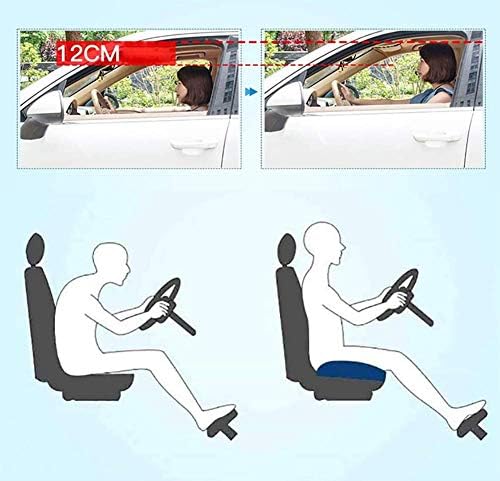 Автомобилна седалка-седалка с подлакътници YRBDSA за шофьори на дребен на ръст, Щампована възглавница за повдигане и комфорт с дишаща мрежа, увеличава зрителното пол?