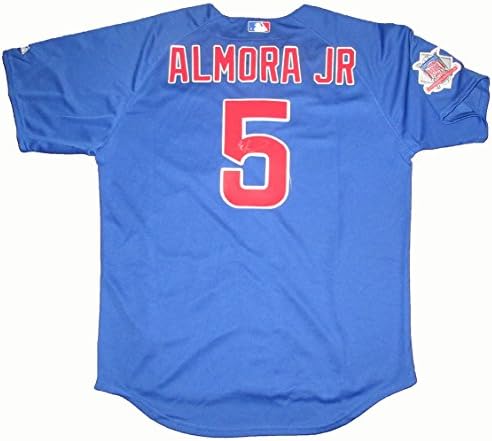 Тениска Алберт Алморы-младши с автограф на Чикаго Къбс, Чикаго Къбс, най-Добрия път