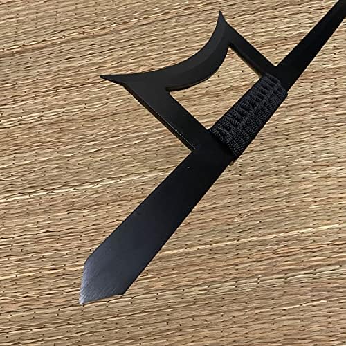 1 меч 33 14 инча Комплект от Две части на Китайски Нож-Кука от Неръждаема Стомана с Черно Шнуровым Изземване на Дръжките, Напълно Функционални