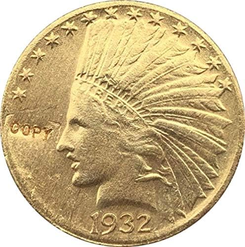 24-Каратная Позлатен Копие монети 1932 г. цена от 10 долара под формата на Индийската от Половината от Орел за