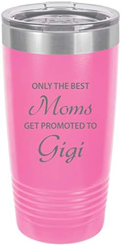 Само най-добрите майки ще получат увеличение до Gigi Изолиран чаша с надпис от неръждаема стомана, 20 Грама, Пътна Кафеена Чаша Тюркоаз
