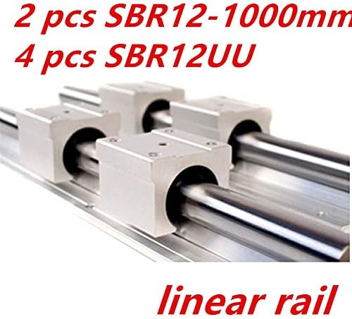 Линейни Направляващи 12 мм на Линеен Релса SBR12 1000 мм Анкерни релси 2 бр. + 4 бр Блокове SBR12UU CNC 12 мм на Линеен