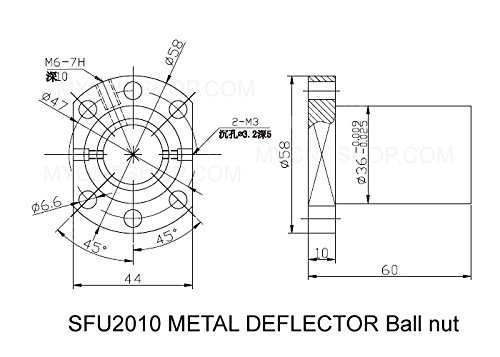 Комплекти детайли с CNC машина за шарикового винт FBT диаметър 20 мм 2010 = SFU2010 - L850 мм + Метална гайка шарикового винт с дефлектором + Разчита FK15 FF15 nd + КОРПУС ГАЙКИ + Гъвкав