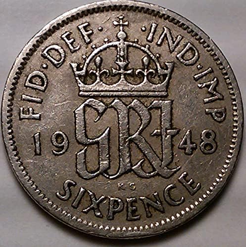 Кралския монетен двор 1948 г., на Сватбата Шестипенсовик - Великобритания