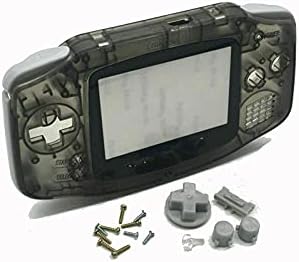 DAGIJIRD Прозрачна Черна Конзола С Пълен Корпус и Бутон, Прозрачен Калъф за Ремонт на Gameboy Advance