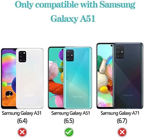 Защитно фолио TANTEK [2 опаковки за Samsung Galaxy A51, 6,5 инча, изработени от закалено стъкло, ултра Прозрачна, не се драска,
