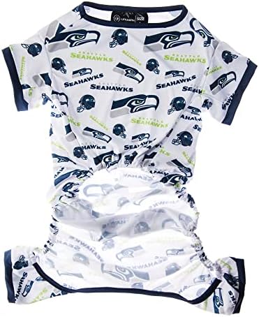 Littlearth Унисекс-Пижама за възрастни домашни любимци NFL Seattle Seahawks, Отборен Цвят, Средно