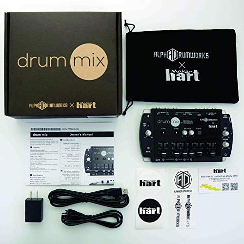 Maker hart Drum Mixer-компактен 6 канали /жак 3.5 мм /6,3 мм USB аудио изход /вграден микрофон за директно