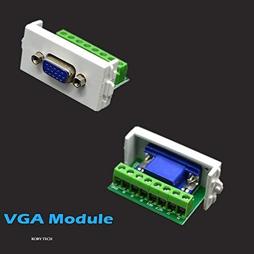 Стенни панела с VGA + VGA + RJ11 Keystone Модулен Телефон Cat3 PSTN D-Sub Монитор Дисплей Разпределителен Жак Конектори, Изход