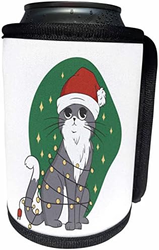 3dRose Cassie Peters Коледа - Коледна опаковка за хладилник със забавна котка (cc_354228_1)