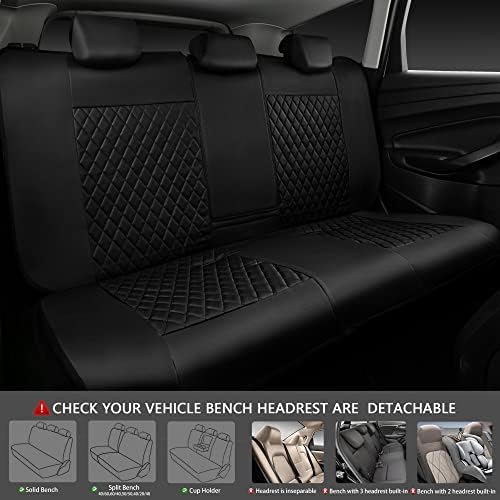Кожен калъф за седалка CAR PASS-Универсален ватиран джоб за автомобилни седалки с 5-милиметрова композиране гъба вътре, съвместим
