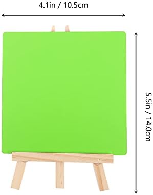 Настолни Табелки NUOBESTY 2 елемента Зелено-Оранжеви Класни Дъски, Дървени Многофункционална Черна Дъска За Бележки