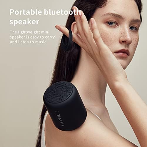 Портативните Bluetooth говорители FIGMASU, Безжична Колона Черно със съраунд звук на 360 HD, Градинска Мини-Водоустойчив Пътна колона IPX5 с водача 5 W, Вграден микрофон
