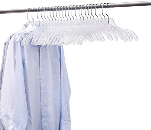 Пластмасови закачалки за панталони Homz, Прозрачни, 24 Опаковки