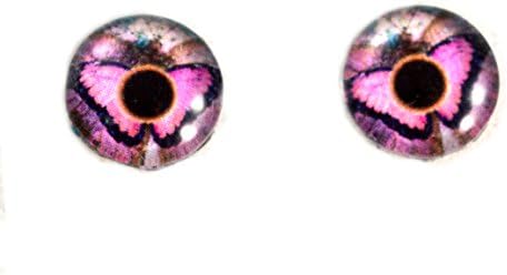 10 мм Розова Пеперуда Стъклени Куклени Очи В Ретро стил Ириси за Художествени Скулптури от Полимерна Глина за Таксидермии или