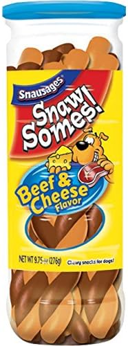 Лакомства за кучета Snawsages Snawsomes С вкус на говеждо месо и сирене - 9,75 унция (2 опаковки)