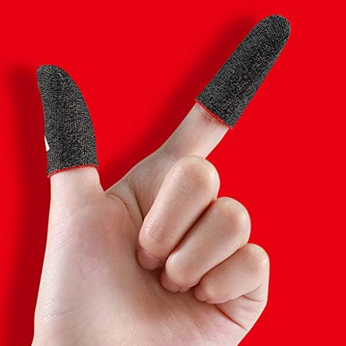 1 чифт Ръкав за пръстите от проводими влакна, Нескользящие Дишащи Слот Ръкавици за отпечатъци-iPhone/Android/iOS, Ръкав за пръстите на Мобилен телефон