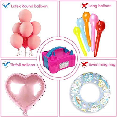 Комплект помпа за балони Електрически Балон, Преносими Електрически Надуватель за Балони с две дюзи/Вентилатор
