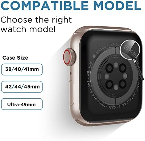 DABAOZA е Съвместим с Прозрачен каишка Apple Watch 45 мм 44 мм 42 мм 41 мм 40 мм 38 мм Ultra, Мъжки Женски каишка за часовник с корпус, спортен Желеобразный Прозрачна лента за iWatch Series 8 7