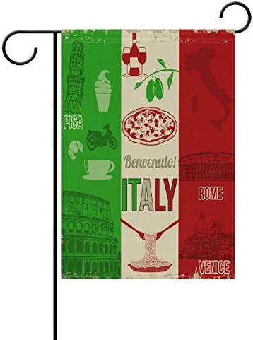 СПЕЦИАЛЕН ВИД Етел Ърнест Двустранен Семеен Флаг на Италия на Хранително-вкусовата и Строителен Полиестер Открит Флаг Домашно Парти Decro Градински Флаг