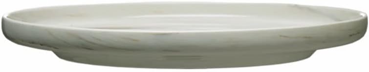 Кръгла чиния от Люцернского мрамор - Кремав мрамор (4, D10,75 инча X H1,25 инча)
