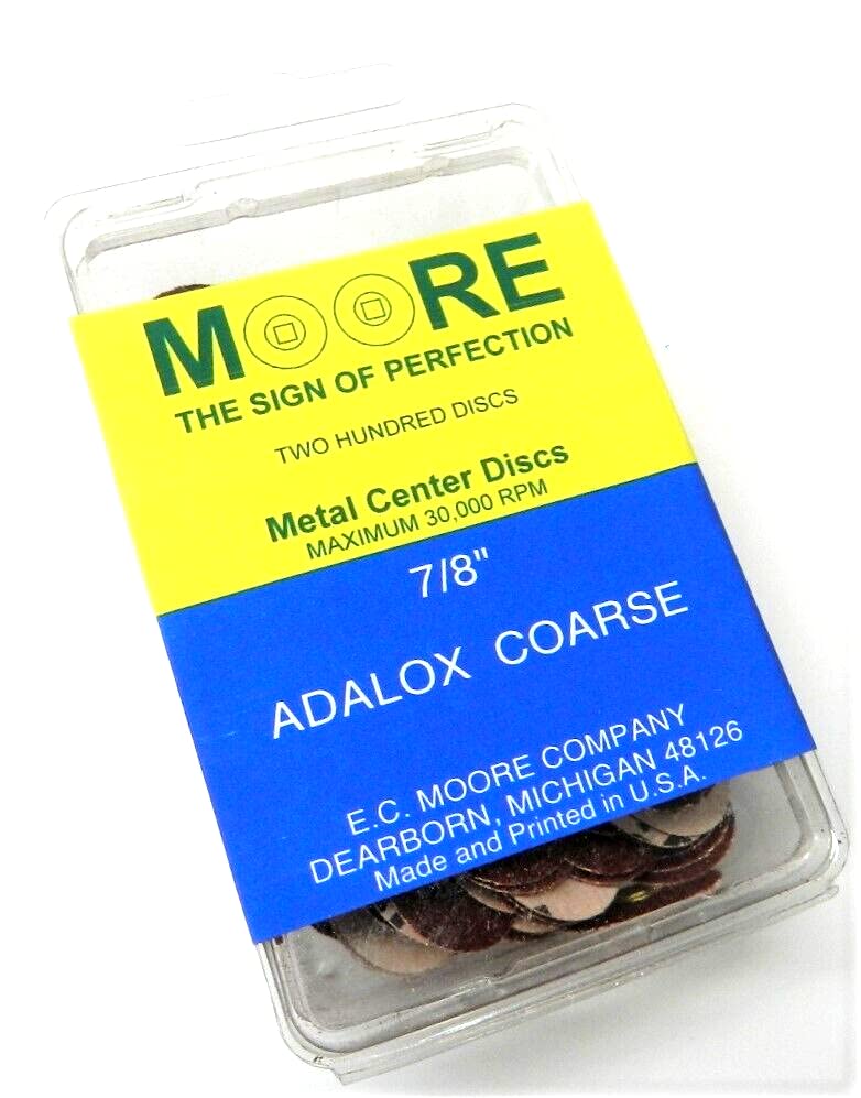 Шлайфане диск Adalox за груба обработка 7/8 E. C. Мур с защелкивающимся мед център в опаковка от 200 броя