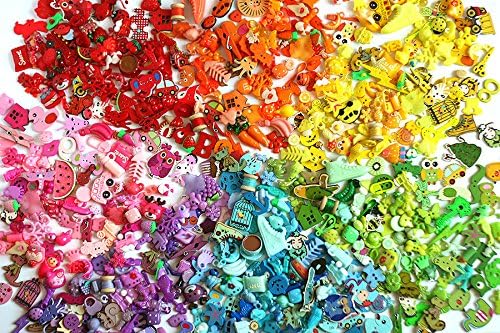 Дрънкулки TomToy Rainbow I Spy за цветни чанти/Бутилки I Spy, Цветни миниатюри, Цветове на Дъгата, 1-3 см, Комплект от 5 дрънкулки всеки цвят