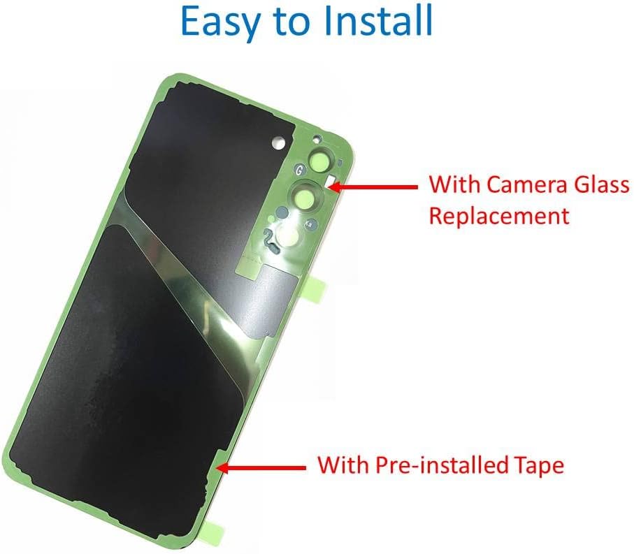 Подмяна на задното стъкло XBC-TECH Galaxy S22 за Samsung Cover обектива на камерата и предварително инсталирана лента