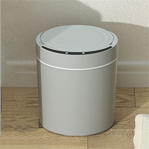 CXDTBH Интелигентен Сензор за Боклук Кухня Баня Тоалетна кофа за Боклук най-Доброто Автоматично Индукционное Водонепроницаемое Кошчето за боклук с капак (Цвят: сив, р