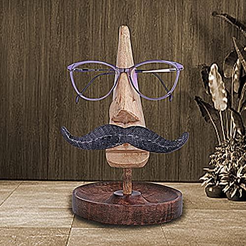 гд ДЕСИ ГЕНЕРАЛ Ръчно изработени от Дървен Държач за очила във формата на Носа, Поставка За дисплея, Украса за