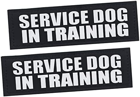 Ленти за служебни кучета, 2 Черни Подвижни Ивици върху Жилетка за Кучета, Ленти за кучета с куки за системата,