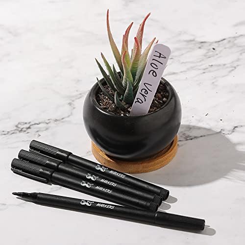 Mr. Pen - Градински маркери, черен, 4 опаковки, Връхчета за растения, Градински маркери за растенията, водоустойчив улица,