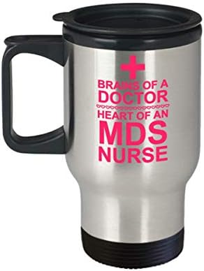 Пътна чаша за медицински сестри MDS/Подаръци-Чаши за благодарност медицинска сестра/Подарък-Мозъка на д-р Сърцето медицински сестри-за жените /Мъжете ...