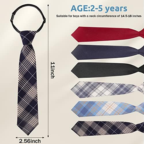 Вратовръзка за момче Geyoga 6 Бр., Предварително Обвързани Регулируеми Вратовръзки за Сватбената Училищна форма на Цветя, Цветни