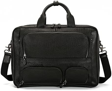LYSLDH Мъжки Кожен портфейл за бизнес пътувания, Чанта за бизнес пътувания, 15,6 чанта за компютър (Цвят: E, размер: