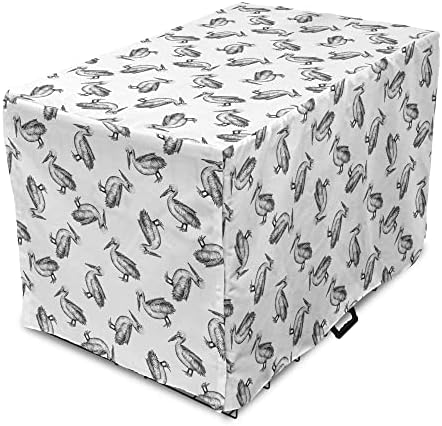 Foldout Калъф за чекмедже с Пеликаном за кучета, Рисуване на животни в стил Изготвени Скица, Черно-бели Разпечатки